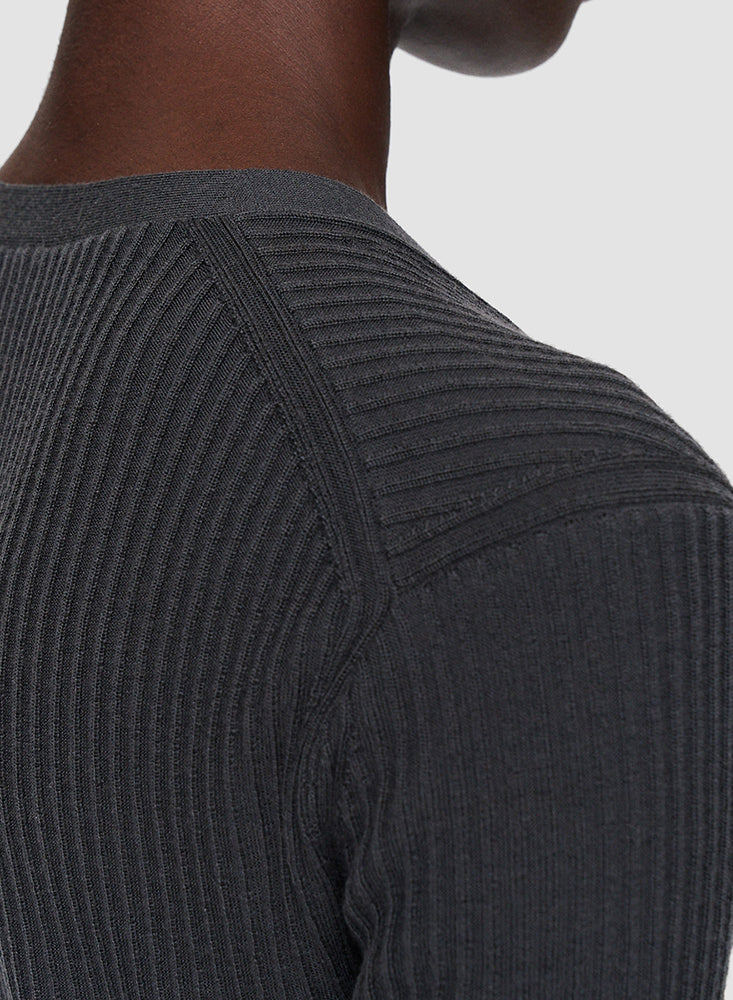 V NK SS MERINOS RIB TOP GINKGO