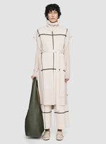 PONCHO GRID SILK OAT COMBO
