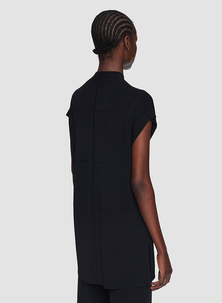 TANK GRID VISCOSE BLACK