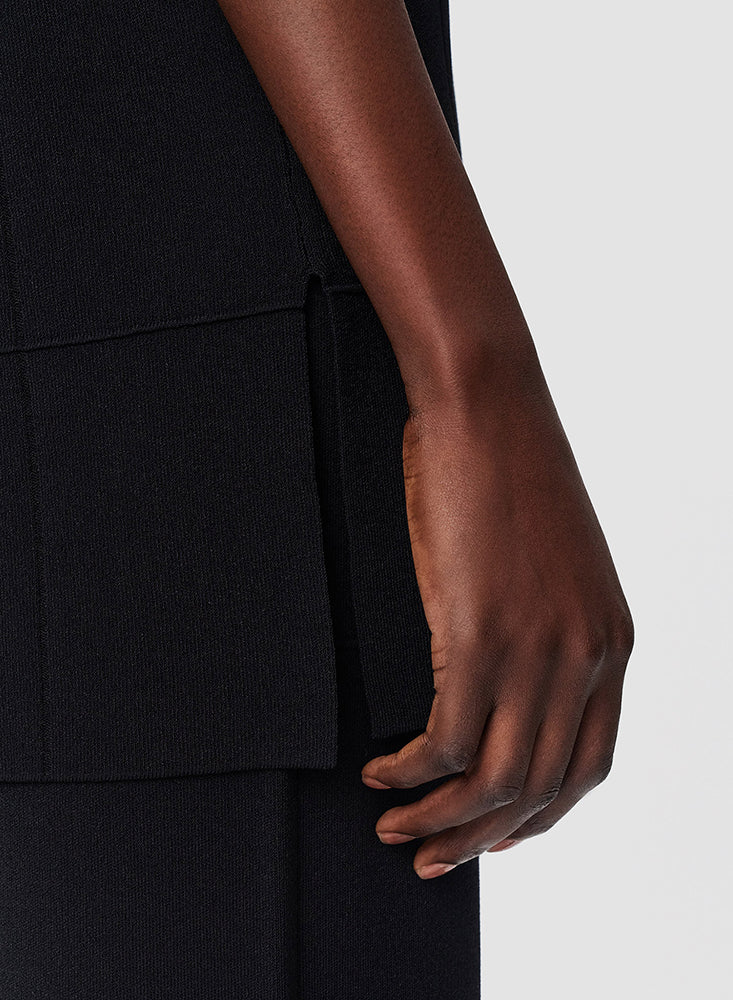 TANK GRID VISCOSE BLACK