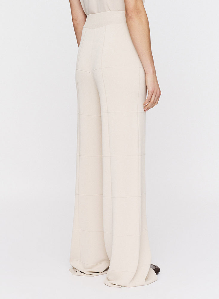PANTS GRID VISCOSE OAT