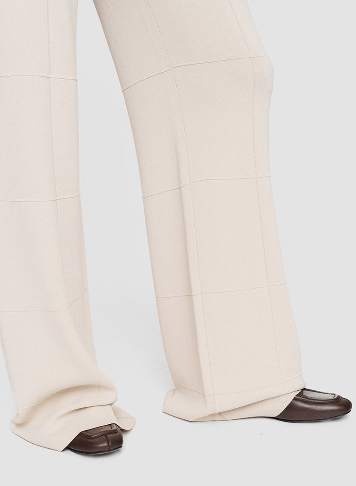 PANTS GRID VISCOSE OAT
