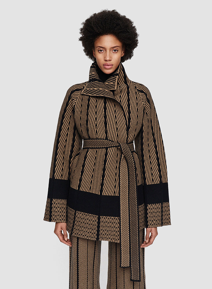 JACKET CHEVRON BLACK/OAK