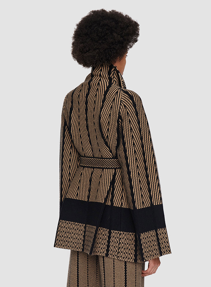 JACKET CHEVRON BLACK/OAK