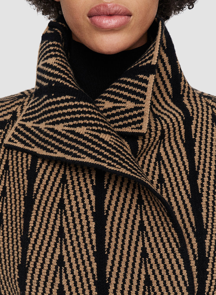 JACKET CHEVRON BLACK/OAK