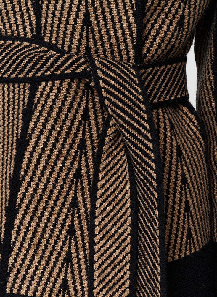 JACKET CHEVRON BLACK/OAK