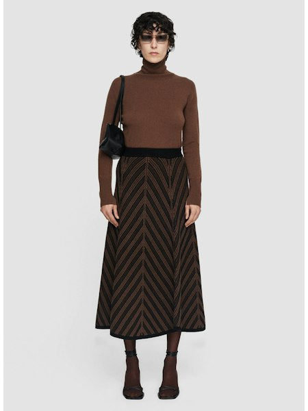 SKIRT CHEVRON ARABICA/BLACK