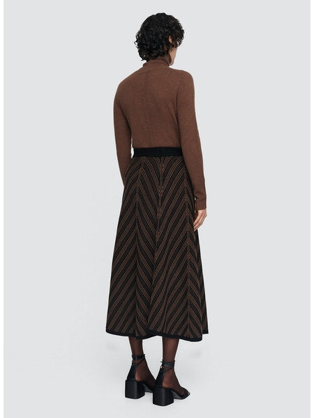 SKIRT CHEVRON ARABICA/BLACK