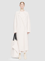 COAT DIAGONAL LONG IVORY