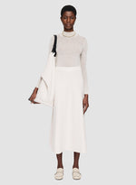 SKIRT MIDI DIAGONAL IVORY