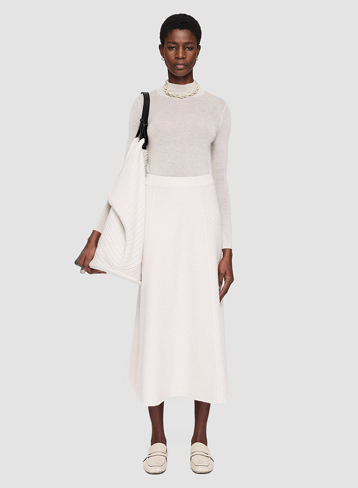 SKIRT MIDI DIAGONAL IVORY