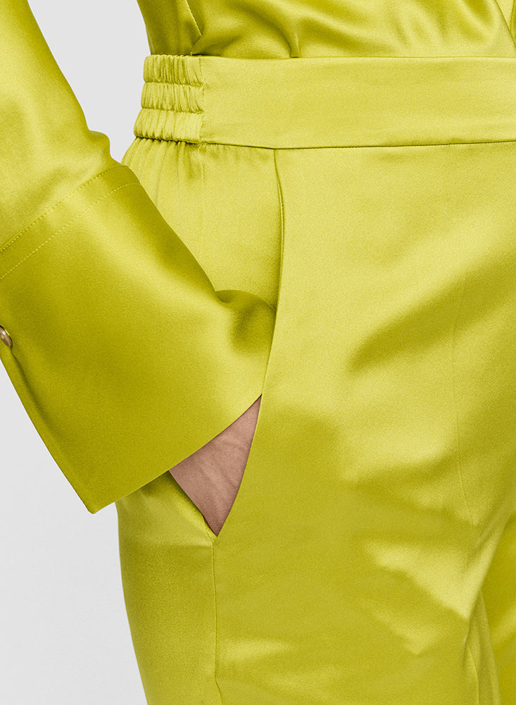 TOVA SATIN PANTS GINGKO