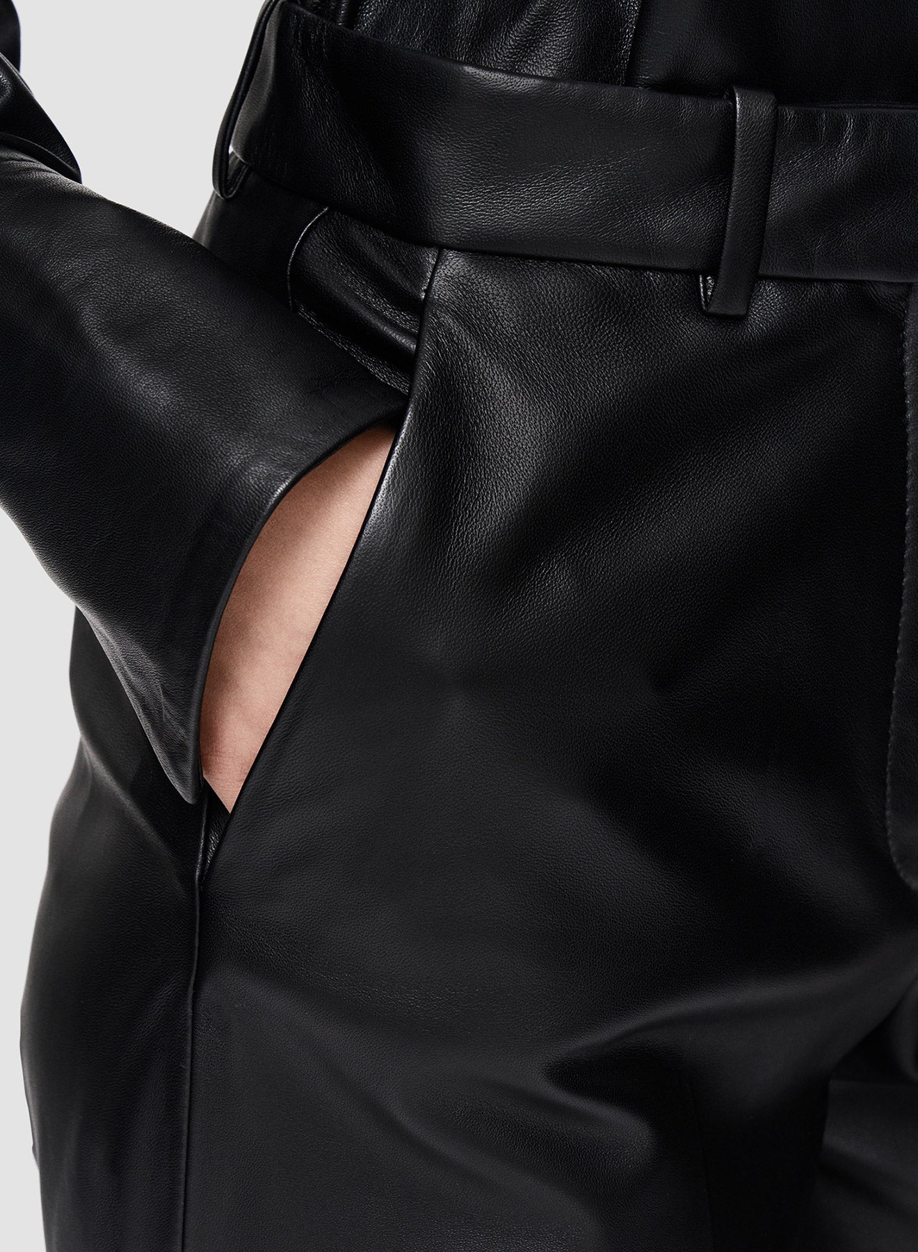 ALANA LEATHER PANTS BLACK