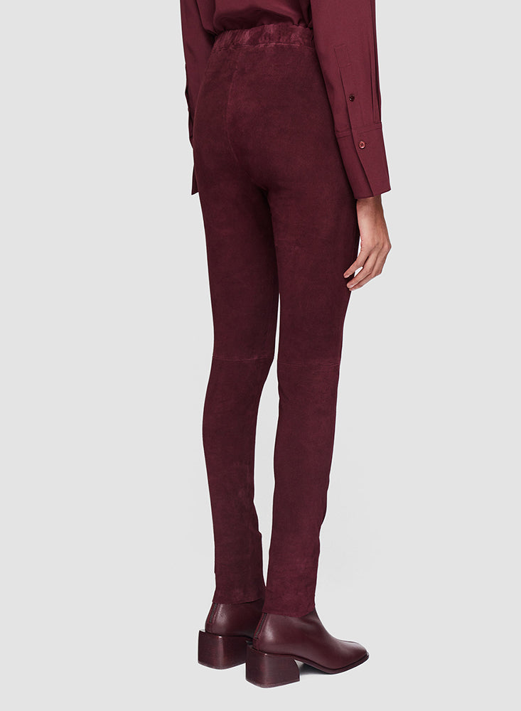LEGGING STR SUEDE MERLOT