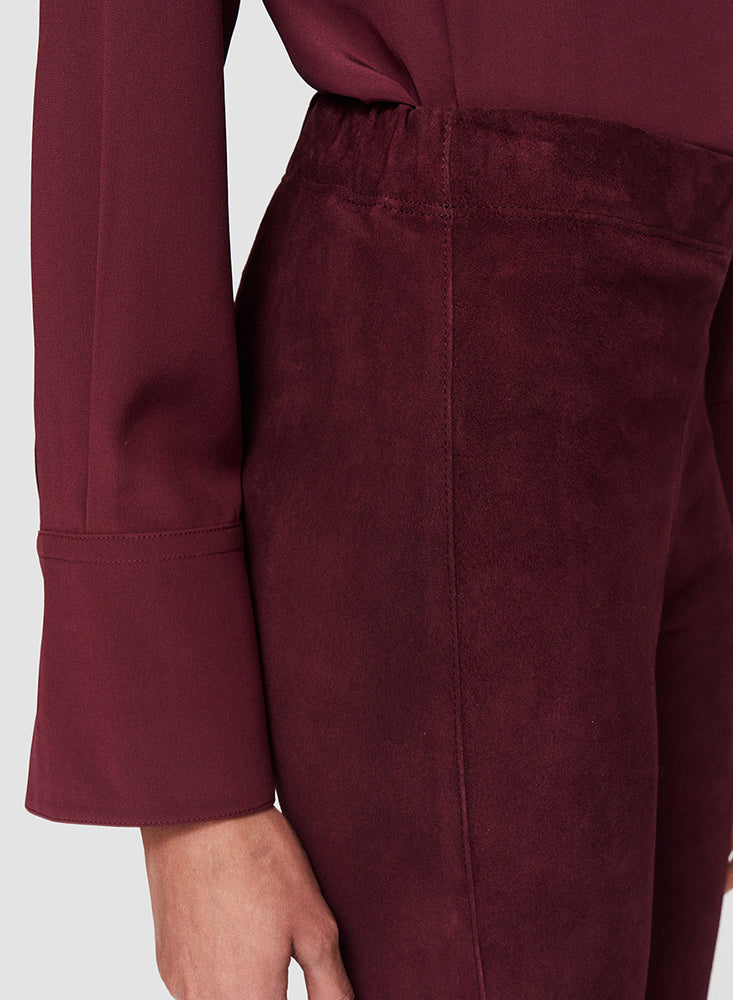 LEGGING STR SUEDE MERLOT