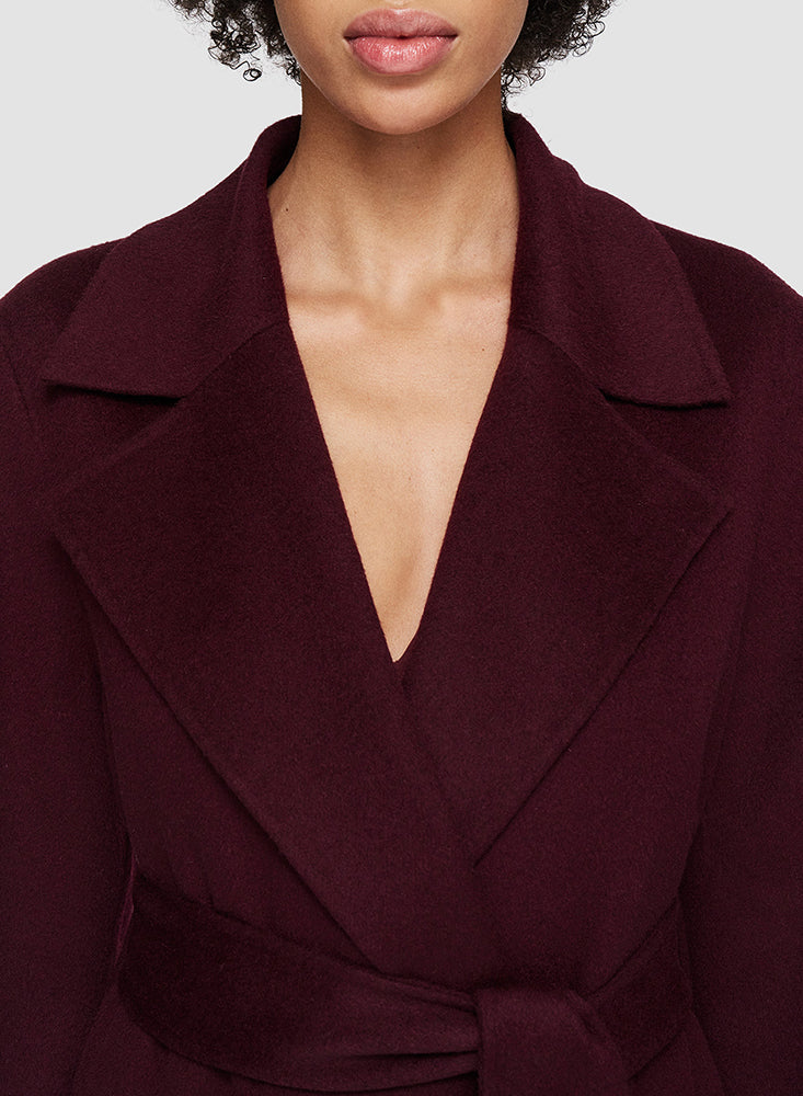 ARLINE CASHMERE COAT MERLOT