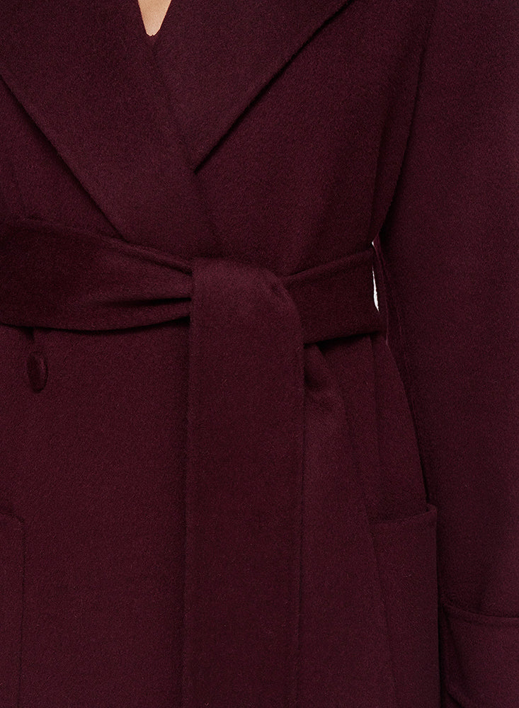 ARLINE CASHMERE COAT MERLOT