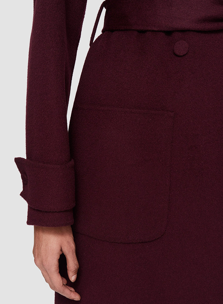 ARLINE CASHMERE COAT MERLOT