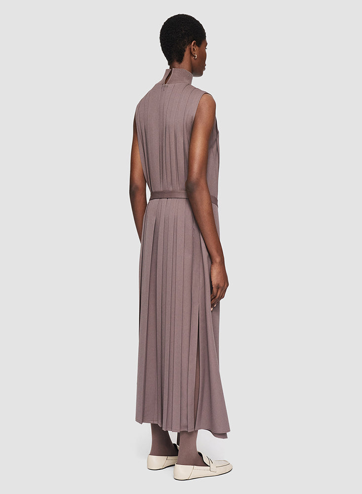 FOLIE PLISSE DRESS CAROB