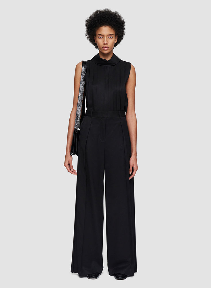 MERICOURT PLISSE PANTS BLACK