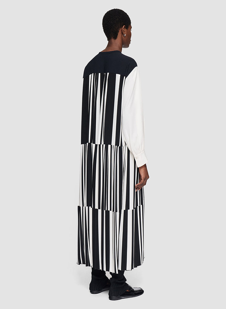 VAUX DRESS IVORY/BLACK