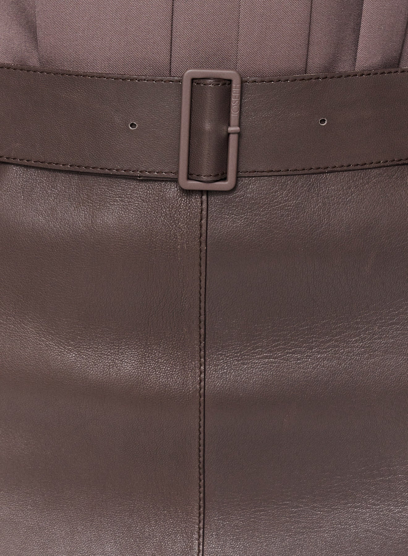 MARTIN LEATHER SKIRT CAROB