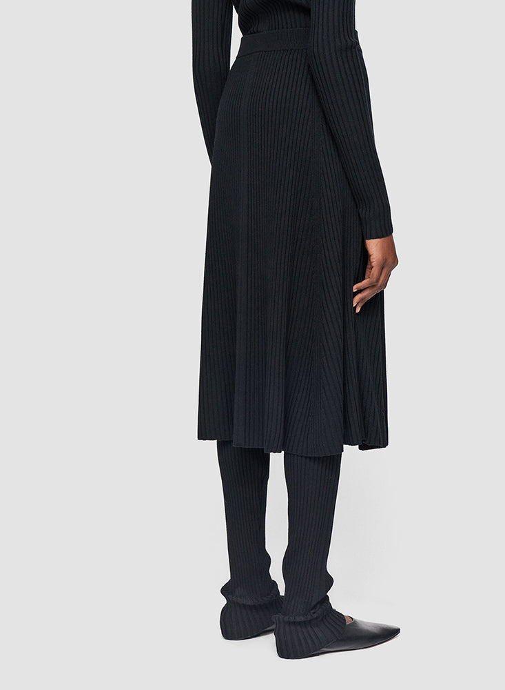 SKIRT SILK BLEND BLACK