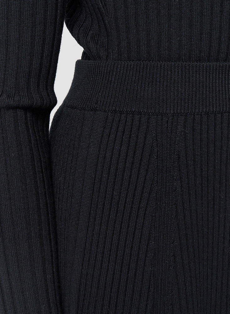 SKIRT SILK BLEND BLACK