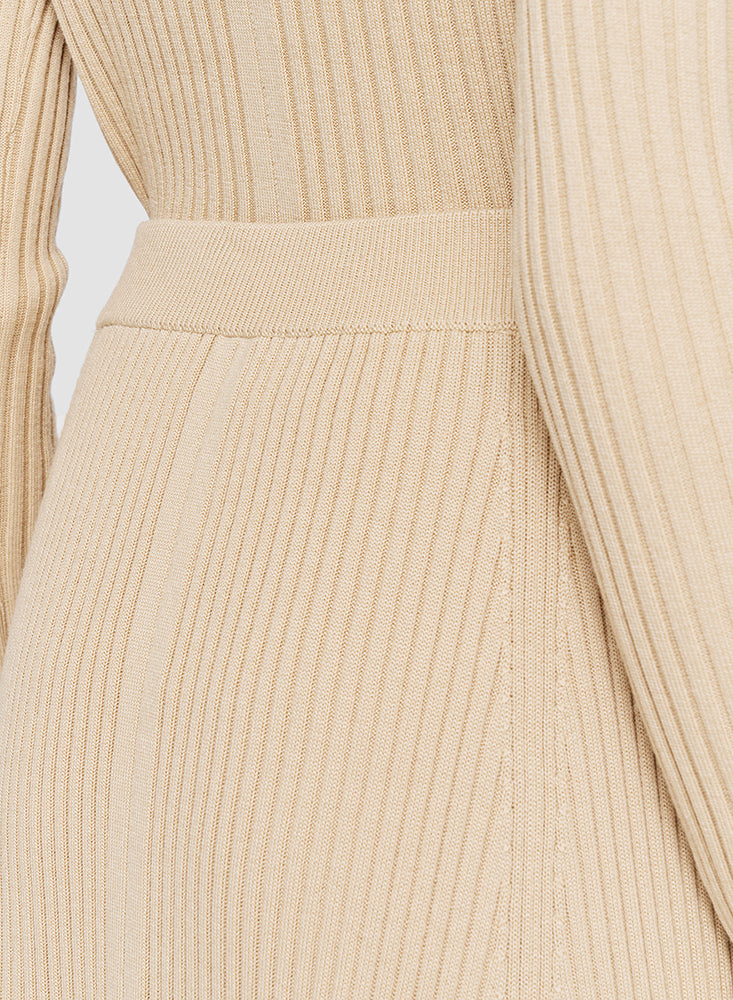 SKIRT SILK BLEND CHAMPAGNE