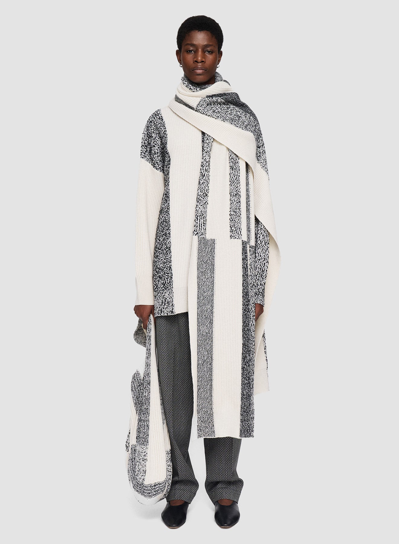 SCARF IVORY/BLACK