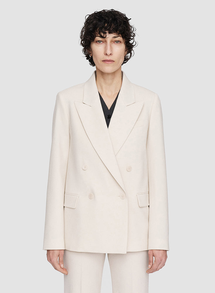 JADEN STR WOOL JACKET OAT