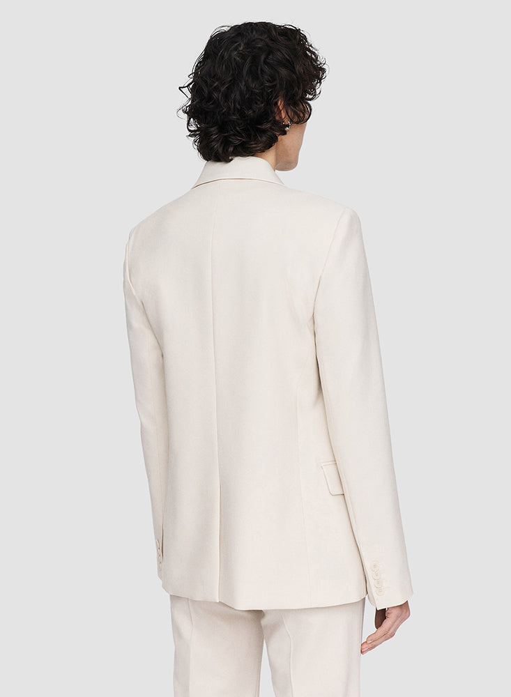 JADEN STR WOOL JACKET OAT